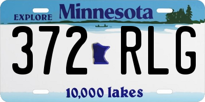 MN license plate 372RLG