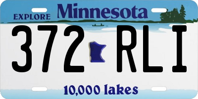 MN license plate 372RLI