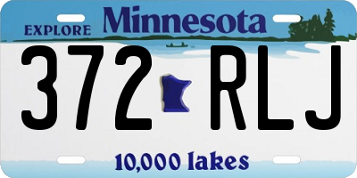 MN license plate 372RLJ
