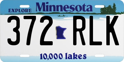 MN license plate 372RLK