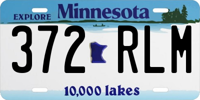 MN license plate 372RLM