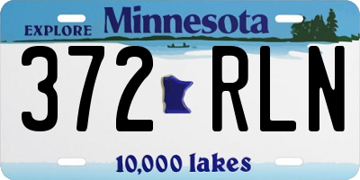MN license plate 372RLN