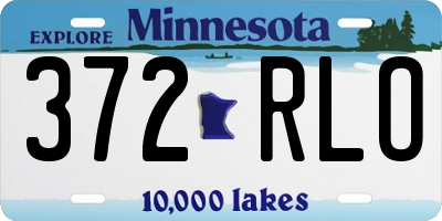 MN license plate 372RLO