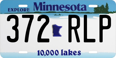 MN license plate 372RLP