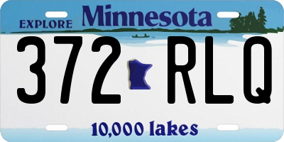 MN license plate 372RLQ