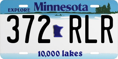 MN license plate 372RLR