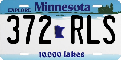 MN license plate 372RLS