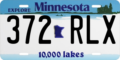 MN license plate 372RLX