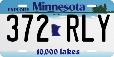 MN license plate 372RLY