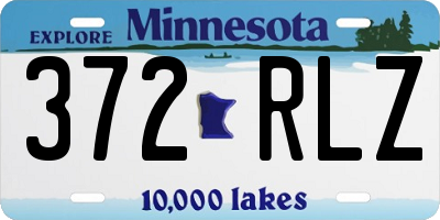 MN license plate 372RLZ