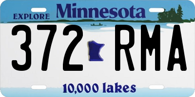 MN license plate 372RMA