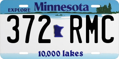 MN license plate 372RMC
