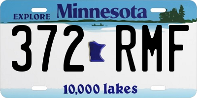 MN license plate 372RMF