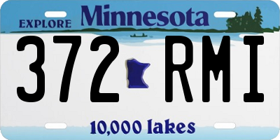 MN license plate 372RMI