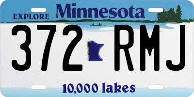 MN license plate 372RMJ