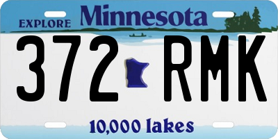 MN license plate 372RMK