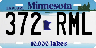 MN license plate 372RML