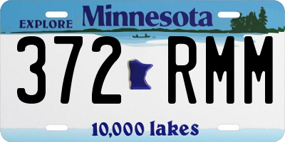MN license plate 372RMM