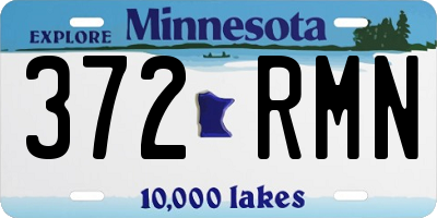 MN license plate 372RMN