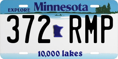 MN license plate 372RMP