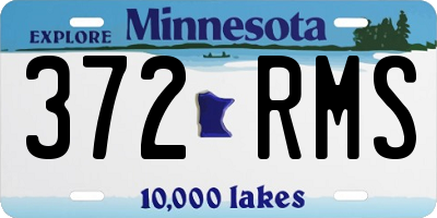 MN license plate 372RMS