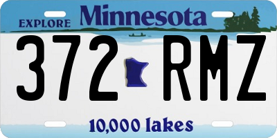MN license plate 372RMZ