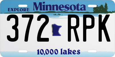 MN license plate 372RPK