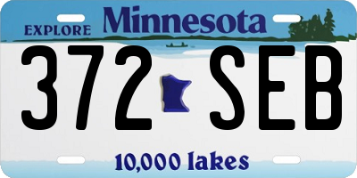 MN license plate 372SEB
