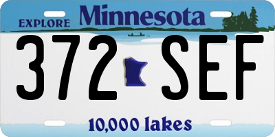 MN license plate 372SEF