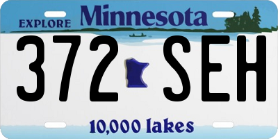 MN license plate 372SEH