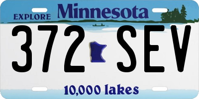 MN license plate 372SEV