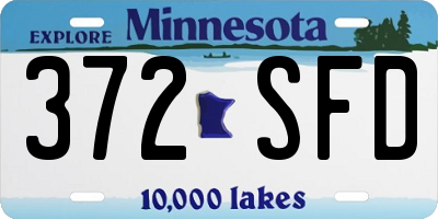 MN license plate 372SFD