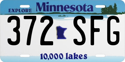 MN license plate 372SFG