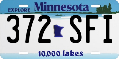 MN license plate 372SFI