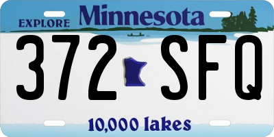 MN license plate 372SFQ