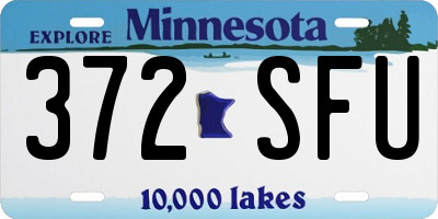 MN license plate 372SFU