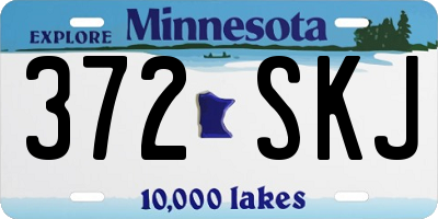 MN license plate 372SKJ