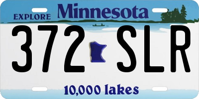 MN license plate 372SLR