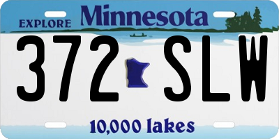 MN license plate 372SLW