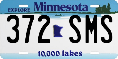 MN license plate 372SMS