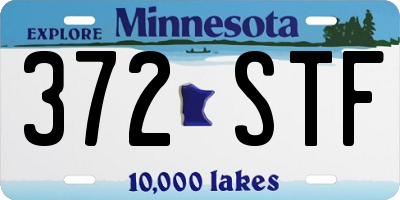 MN license plate 372STF