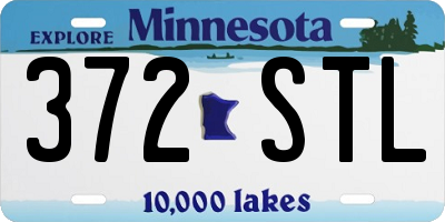 MN license plate 372STL
