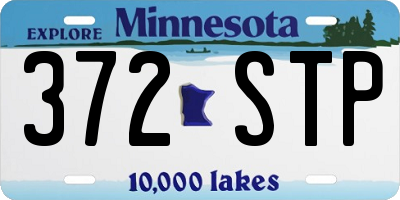 MN license plate 372STP