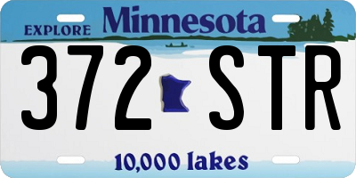 MN license plate 372STR