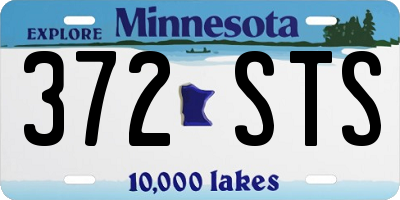 MN license plate 372STS