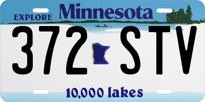 MN license plate 372STV