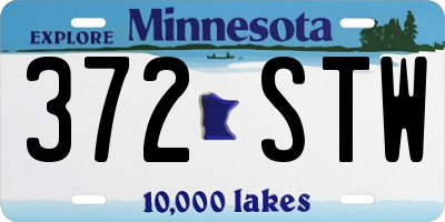 MN license plate 372STW