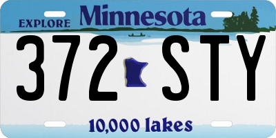 MN license plate 372STY