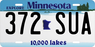MN license plate 372SUA