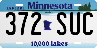 MN license plate 372SUC